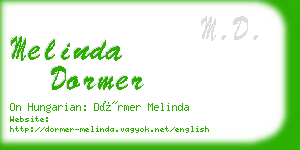 melinda dormer business card